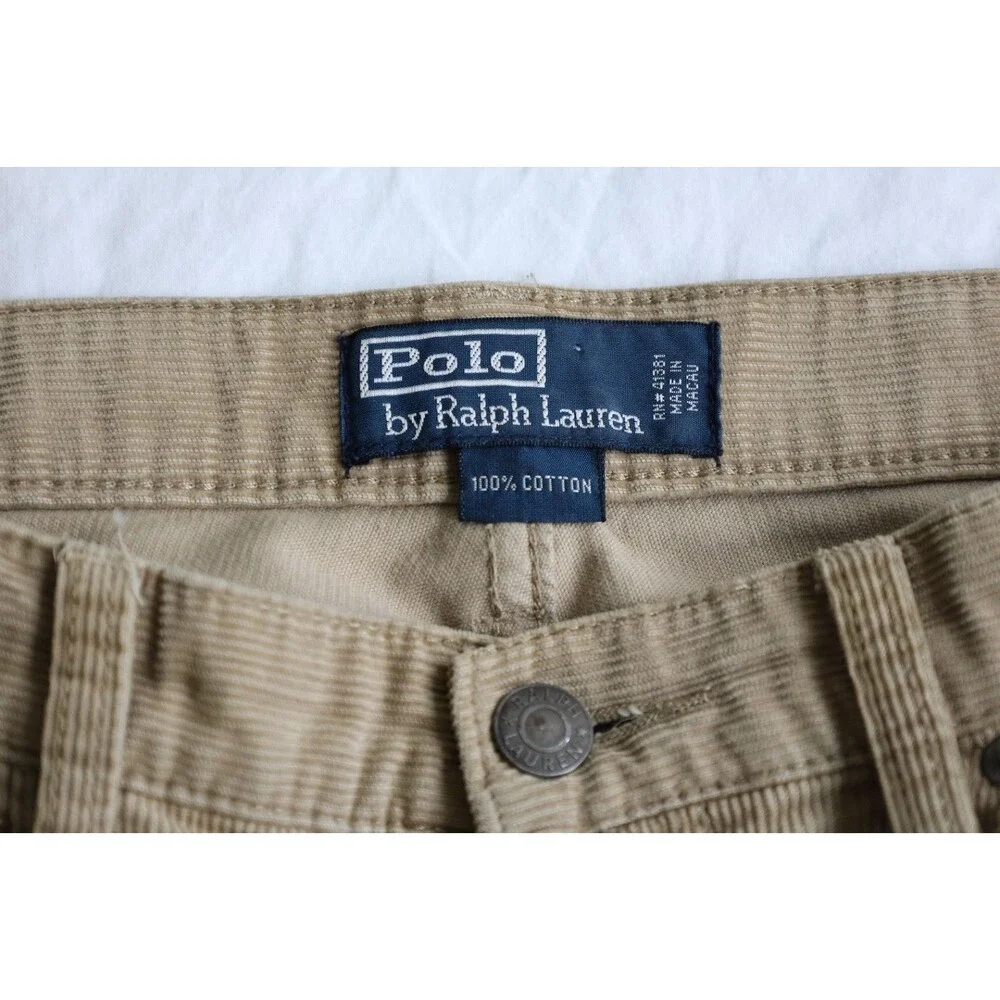 Polo Ralph Lauren Corduroy Pants Men’s 34x30 Tan Beige Straight Leg Classic